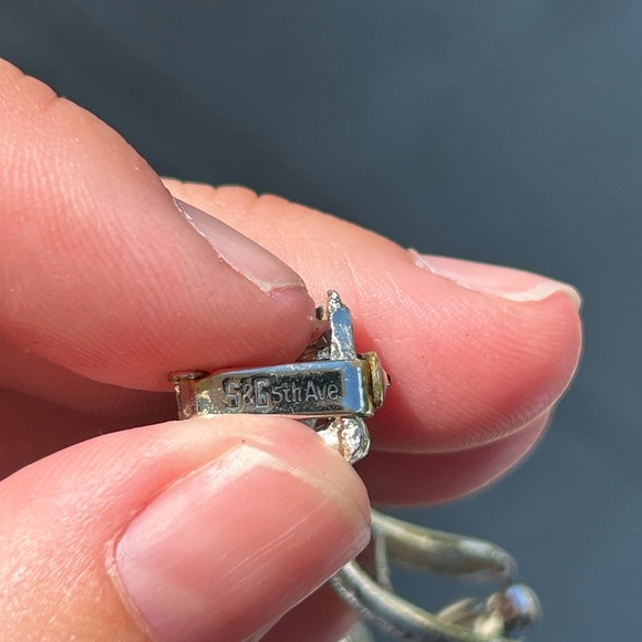 4/$100 Elegant Silver and Black Bracelet 5th avenue 6.5 inches 🙋♀️ - Picture 4 of 7